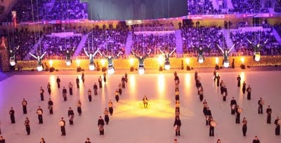 Flying Drummers auf der Eröffnungsfeier der „World Children’s Games“ in Ankara